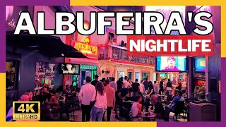 albufeira Portugal old town at night last Portugal video 4k 60fps [upl. by Beane]