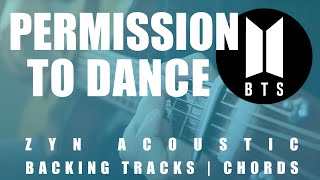 PERMISSION TO DANCE  BTS  Acoustic Karaoke  Chords [upl. by Norehs330]