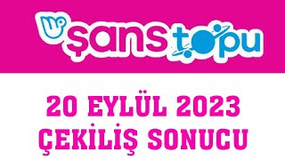 Şans Topu Çekiliş Sonuçları 20 Eylül 2023 [upl. by Natty707]