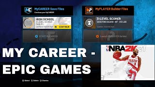 FIX NBA 2k21 Save MyCareer on EPIC Games [upl. by Klina]