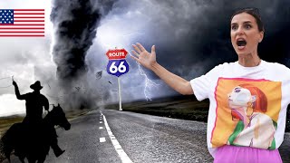 O altă față a Americii Vestul Sălbatic… chiar există Tornadă REALĂ pe Route 66  Oklahoma [upl. by Alec779]