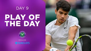 Carlos Alcarazs superb 23shot winner  Play of the Day presented by Barclays [upl. by Kho588]