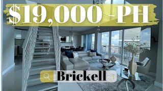 What 19000 gets YOU in Miami  Brickell Apartments Tour  2 story PH  Furnished  Infinity [upl. by Gadmon]