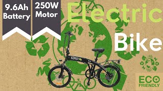 Etech Motion E2 Folding Electric Bike Compact City eBike with 20quot Wheels 250W Motor [upl. by Adnertal603]