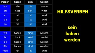 deutsch sein lassen Deutsche Grammatik Verben Hilfsverben sein haben werden lassen gewesen [upl. by Acirehs]