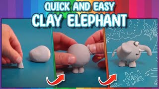 How To Make a Clay Elephant  Quick and Easy [upl. by Opiuuk519]