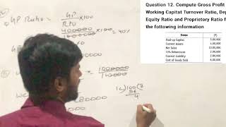 QN 12 ACCOUNTING RATIO SOLUTIONS class12 working capital turnover ratiostepbystepjhasir8688 [upl. by Mclain]