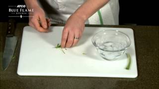 How to make green onion curls for garnish [upl. by Eseilanna940]