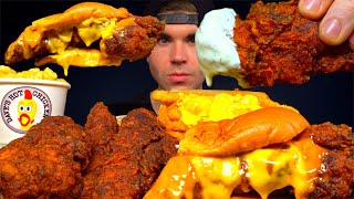 Dave’s Hot Chicken Mukbang  ASMR VIRAL Hot Fried Chicken amp Cheese Fries [upl. by Dagley282]