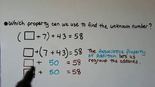 3rd Grade Math 15 Use Properties to Add Commutative amp Associative Properties of Addition [upl. by Obla]