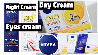 first impression nivea Q10 Eyes cream Nivea Q10 brightening face  Night cream [upl. by Lateehs]