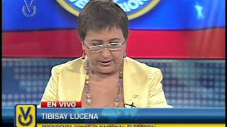 Entrevista Venevisión Tibisay Lucena presidenta del Consejo Nacional Electoral [upl. by Nylra50]