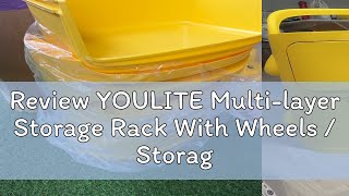 Review YOULITE Multilayer Storage Rack With Wheels  Storage Cabinet With Drawers  Trolley  Beds [upl. by Bidget]