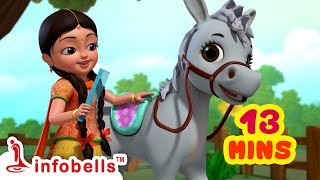 Chal chal gurram chalaki gurram  Telugu Rhymes for Children  Infobells [upl. by Boone824]