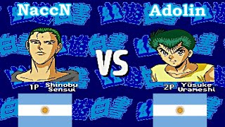 Yu Yu Hakusho  Makyou Toitsusen  NaccN vs Adolin FT5 [upl. by Beckie]