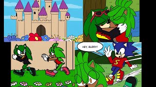 Part 2 amp 3 💚Manourge💚 Manic x Scourge Comic Dub ♡ Sonic AU [upl. by Thornburg]