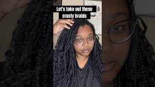 Take out 2 MONTH BRAIDS with me fyp [upl. by Ajar55]