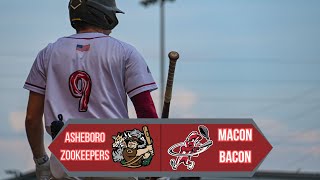 Asheboro Zookeepers vs Macon Bacon Game Highlights 7123 [upl. by Prevot]