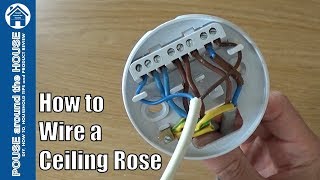 How to wire a ceiling rose  lighting circuits explained Ceiling rose pendant install [upl. by Osicran422]