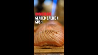 Homemade seared salmon sushi [upl. by Horter]