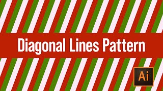 How to design colorful diagonal lines pattern  Adobe illustrator tutorial [upl. by Nueoras]