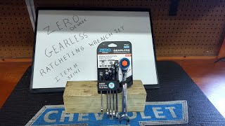 ZERO DEGREE GEARLESS RATCHETING WRENCH SET [upl. by Nellac588]