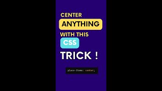 How to center a div in css  easy pro trick  css grid  2022 [upl. by Rosanne]