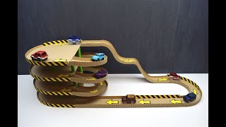 DIY Car track Parking of cardboard [upl. by Drusilla487]