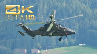 4K Eurocopter EC665 Tiger UHT German Army flying Display at Airpower 2022 AirShow Zeltweg LOXZ [upl. by Stalk]