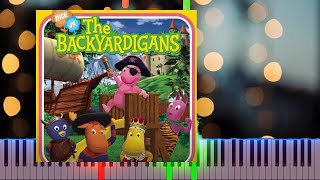 The Backyardigans Castaways Piano Cover Midi tutorial Sheet app Karaoke [upl. by Chiles]