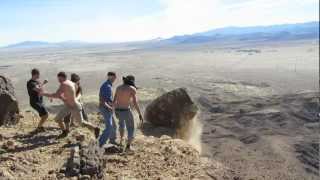 Giant Boulder Pushed Off Cliff [upl. by Atiniv185]