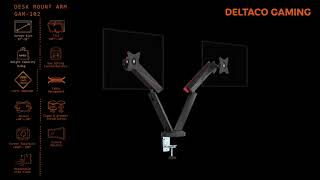 DELTACO GAMING Dual Monitor SpringAssisted Pro [upl. by Scutt]