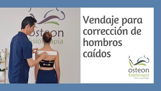 CORRECCIÓN HOMBROS CAÍDOS  VENDAJE PROPIOCEPTIVO PARA ALINEAR ESCÁPULAS  MEJORA TU POSTURA [upl. by Adnalra]