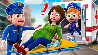 Police Help Pregnant Mother🤰  Mom Angel or Mom Demon😈😇Song and More Nursery Rhymes amp Kids Songs [upl. by Bryana]