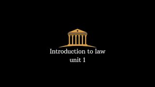 ILW1501introduction to law Unit 1 Presentation [upl. by Aenea699]