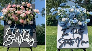 DIY  Floral Box Welcome Sign [upl. by Dinesh569]