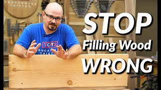 Beginner Wood Filling Mistakes  How to Fill Cracks and Gaps [upl. by Ahsiekrats]