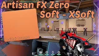 Artisan FX Zero Soft vs XSoft Review on Valorant Best mousepad for FPS 2024 [upl. by Elbas]