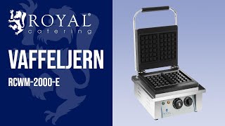 Vaffeljern Royal Catering RCWM2000E  Produktpresentasjon 10010314 [upl. by Zetrok]