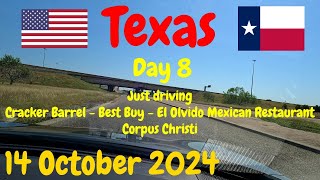 Day 8  Just driving Cracker Barrel  Best Buy  El Olvido Mexican Restaurant in Texas  14 Oct 24 [upl. by Jahdal]