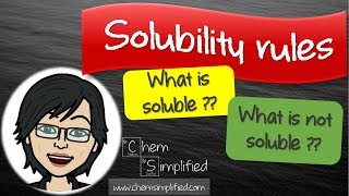 What is solubility  Solubility rules  How to use a solubility table  Dr K [upl. by Ellek431]