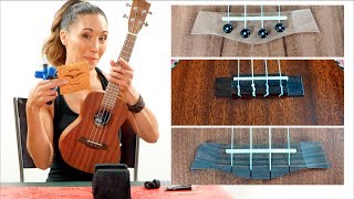 How to Restring Your Ukulele  3 Different Bridges  2 Different Headstocks [upl. by Llorrad]