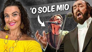 Vocal Coach Reacts to Luciano Pavarotti Bryan Adams  O Sole Mio Live [upl. by Kester]