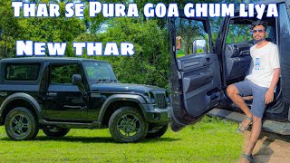 Thar se Pura goa ghum liya 🤩  full masti 🔥 black thar 4x4 🖤 tokyobikerjk8435 [upl. by Philander]