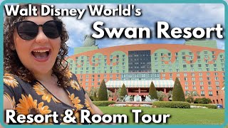 Swan Resort  Full Resort amp Room Tour 2022 Benefits Explained  Walt Disney World Deluxe Resort [upl. by Cynthie]