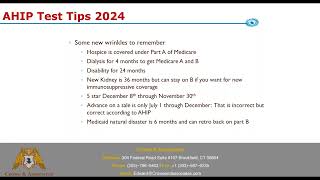 AHIP TEST TIPS 2024 [upl. by Milena]