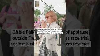 Gisèle Pélicot applauded outside French court as mass rape trial resumes [upl. by Enajharas]