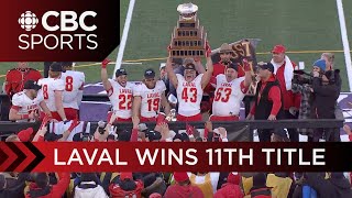 Laval Rouge et Or too much for Saskatchewan Huskies in second half win Canada Life 2022 Vanier Cup [upl. by Cynarra]