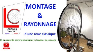 Montage et rayonnage dune roue classique [upl. by Ihsakat]