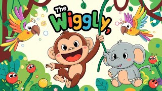 The Wiggly Jiggly Jungle  Kidzone Nursery Rhymes amp Kids Songs  Funzone [upl. by Ainedrag]